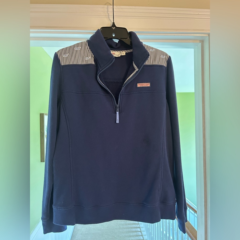 Women’s Navy Blue Quarter-Zip Shep Shirt